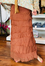 Load image into Gallery viewer, Jersey Layered Skirt in Rust