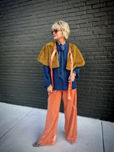 Load image into Gallery viewer, Fiona Reversible Fur Cape in Cognac