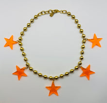 Load image into Gallery viewer, Shooting Star Necklace in Neon Orange