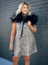 Load image into Gallery viewer, Louise Ostrich Feather Capelet in Black