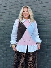 Load image into Gallery viewer, Layla Argyle Sweater Vest