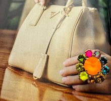 Load image into Gallery viewer, Twiggy PLUS Ring in Watermelon Electrics