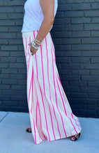 Load image into Gallery viewer, Palooza Pants in Striped Hot Pink