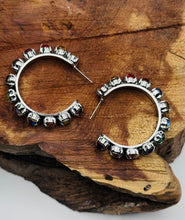 Load image into Gallery viewer, Sienna Jess Hoop Earrings in Silver/Boho