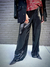 Load image into Gallery viewer, Nightcap Sequin Pants in Black