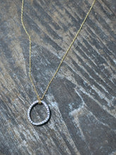 Load image into Gallery viewer, Circle Pave Necklace