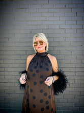 Load image into Gallery viewer, Louise Ostrich Feather Capelet in Black