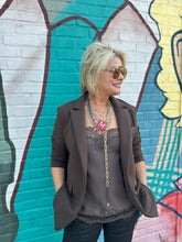 Load image into Gallery viewer, Megan Lace Tank Top in Fudge