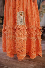 Load image into Gallery viewer, Eyelet Skirt in Arancia