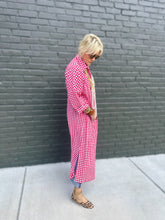 Load image into Gallery viewer, Hansel Gingham Dress or Duster in Cherry