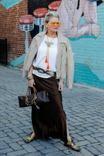 Load image into Gallery viewer, Christy RF 3 Leather Jacket in Metallic Gold Stars