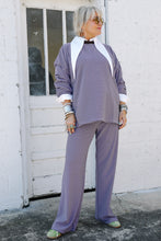 Load image into Gallery viewer, Candy Striped Top in Lavender & Brown