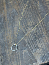 Load image into Gallery viewer, Circle Pave Necklace