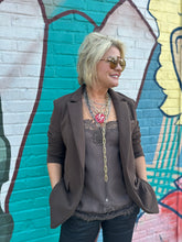 Load image into Gallery viewer, Megan Lace Tank Top in Fudge