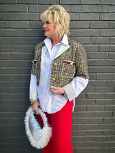 Load image into Gallery viewer, Premium Tweed Cropped Jacket