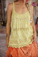 Load image into Gallery viewer, Eyelet Clementine Tank in Yuzu