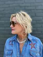 Load image into Gallery viewer, Cay Hammered Hoop Earrings