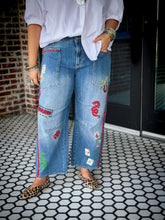 Load image into Gallery viewer, Mahjong Jeans in Dot, Crack & Bam