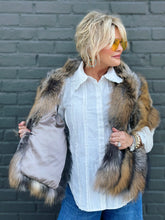 Load image into Gallery viewer, Stark Fox Fur Cape