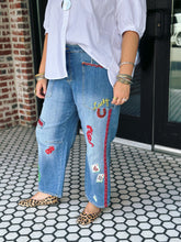 Load image into Gallery viewer, Mahjong Jeans in Dot, Crack & Bam