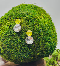 Load image into Gallery viewer, Sienna Molly Earrings in Clear/Electric Yellow