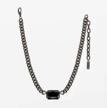 Load image into Gallery viewer, Darcy Necklace in Gunmetal/Jet