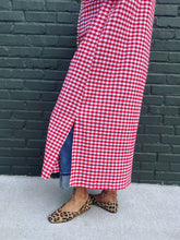 Load image into Gallery viewer, Hansel Gingham Dress or Duster in Cherry
