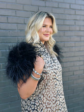 Load image into Gallery viewer, Louise Ostrich Feather Capelet in Black