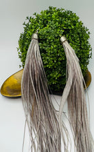 Load image into Gallery viewer, Posh Guinea Feather Earrings in Gray