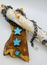 Load image into Gallery viewer, Tri-Star Lariat Necklace in Turquoise