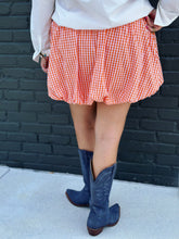Load image into Gallery viewer, Touchdown Gingham Bubble Skirt