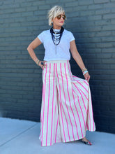 Load image into Gallery viewer, Palooza Pants in Striped Hot Pink