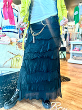 Load image into Gallery viewer, Jersey Layered Skirt in Black