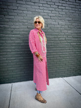 Load image into Gallery viewer, Hansel Gingham Dress or Duster in Cherry