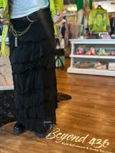 Load image into Gallery viewer, Jersey Layered Skirt in Black