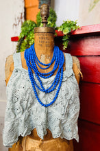 Load image into Gallery viewer, Royal Blue Beaded Layered Necklace
