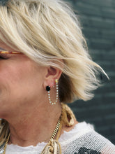 Load image into Gallery viewer, Dalia Double Earrings in Gold & Black