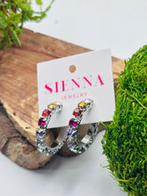 Load image into Gallery viewer, Sienna Jess Hoop Earrings in Silver/Boho