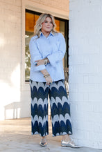 Load image into Gallery viewer, Oxford Sequin Oversized Button-Up Top