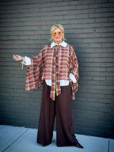 Load image into Gallery viewer, Foreseen Plaid Poncho