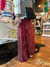 Load image into Gallery viewer, Jersey Layered Skirt in Burgundy