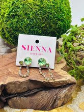 Load image into Gallery viewer, Sienna Paige Earrings in Light Green/Volcano