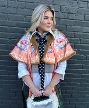 Load image into Gallery viewer, Fiona Reversible Fur Cape in Cognac