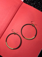 Load image into Gallery viewer, Leather Hoop Earrings