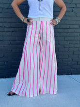 Load image into Gallery viewer, Palooza Pants in Striped Hot Pink