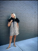 Load image into Gallery viewer, Louise Ostrich Feather Capelet in Black