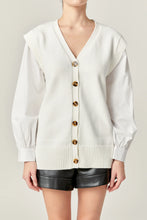 Load image into Gallery viewer, Layla Poplin Combo Cardigan
