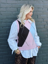 Load image into Gallery viewer, Layla Argyle Sweater Vest