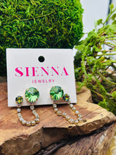 Load image into Gallery viewer, Sienna Paige Earrings in Light Green/Volcano