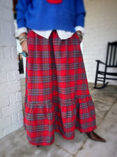 Load image into Gallery viewer, Tidings Maxi Skirt in Red